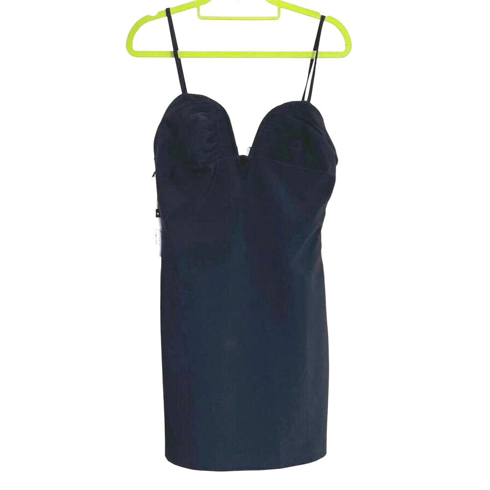 ASTR The Label Dress Womens Small Black Ruched Bust Mini Smocked Back Lined NWT